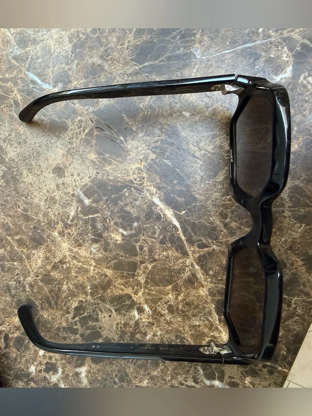 Celine Glossy Black Geometric Oversized Sunglasses